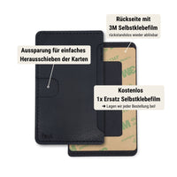 Thumbnail for Smartphone Kredit Karten Etui | Rückseite 3M Selbstklebefilmslim wallet | SLICE X aus  Leder | NERO - feuil wallets | accessories