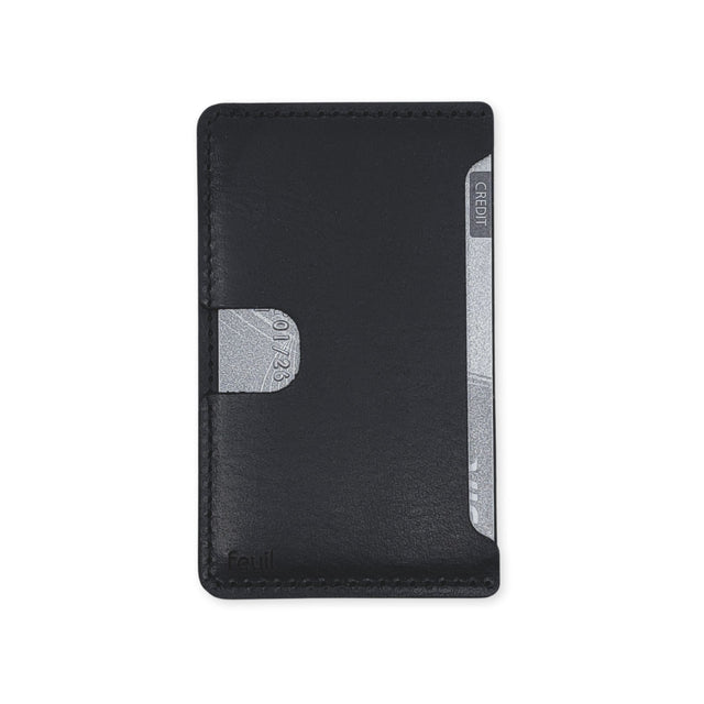 Smartphone Kredit Karten Etui | slim wallet | SLICE X aus  Leder | NERO - feuil wallets | accessories