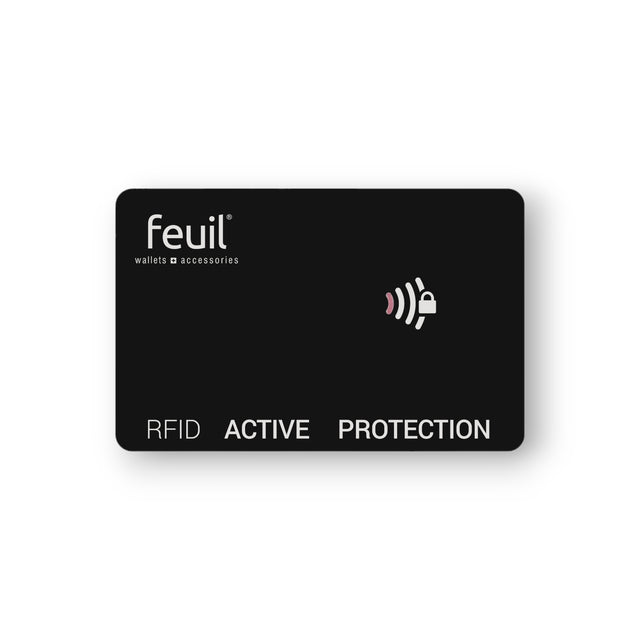 rfid active protection schutz karte schützt dein gesamtes portemonnaie. Transparent sichtbarer Chip - feuil wallets | accessories
