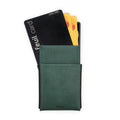 Mini Karten Portemonnaie in der Farbe Agave-Dunkelgrün| Vorderansicht - feuil wallets | accessories