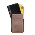 Slim Wallet in der Farbe Piombo Dunkelbraun | Vorderansicht - feuil wallets | accessories