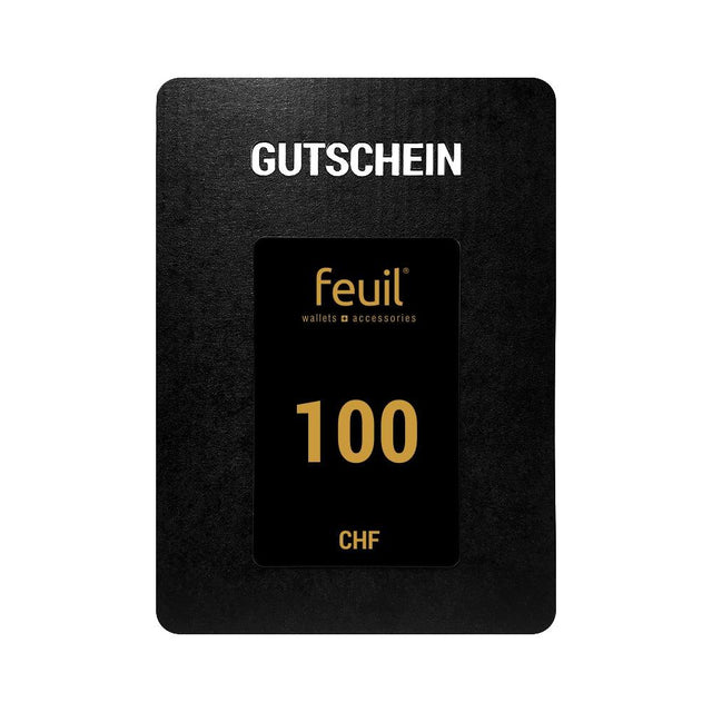 Geschenkidee Gutschein  Karte | Wertgutschein 100CHF feuil wallets accessories